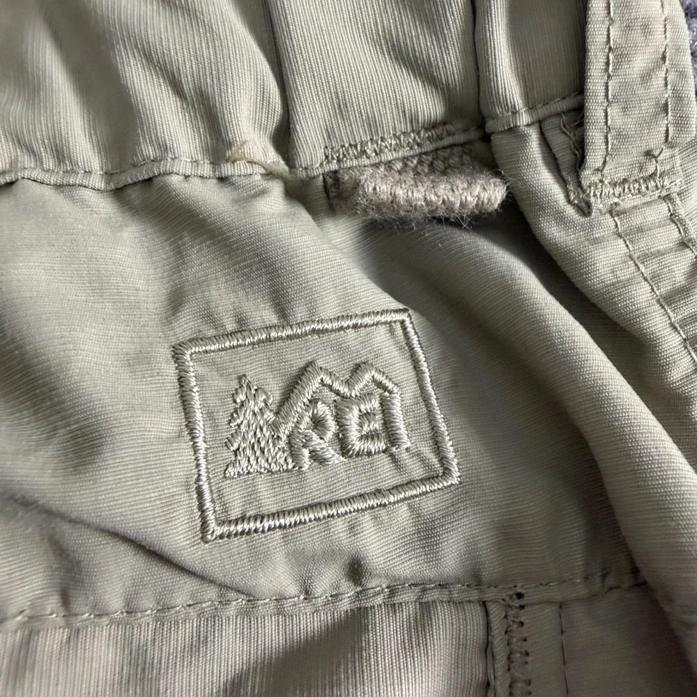 REI Mens Cargo‎ Hiking Pants Khaki Tan Nylon Outdoor Trousers Size M 30L
